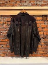 Load image into Gallery viewer, Vintage 90s Dee Cee Black and Gold Western Shirt (L)