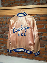 Load image into Gallery viewer, Vintage 80s Cowboys OKC Bar Satin Jacket (XL)