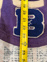 Load image into Gallery viewer, True Vintage Distressed B Letterman Cardigan Sweater (S/M)