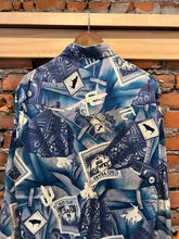 Load image into Gallery viewer, Vintage All Over Print Blue Cowboy Western Shirt (XL)