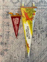 Load image into Gallery viewer, Lot of 2 Vintage Pennants - Syracuse and Harpers Ferry
