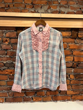 Load image into Gallery viewer, Vintage Karman Pink and Blue Western Shirt (WM)