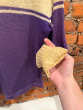 Load image into Gallery viewer, True Vintage Distressed B Letterman Cardigan Sweater (S/M)