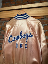 Load image into Gallery viewer, Vintage 80s Cowboys OKC Bar Satin Jacket (XL)