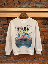 Load image into Gallery viewer, Vintage Youth Mickey And Minnie Double Sided Car Crewneck (Youth)