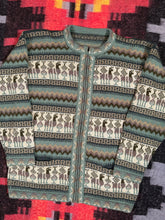 Load image into Gallery viewer, Vintage Knit Lama Zip Up Sweater (WM)
