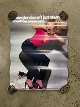 Load image into Gallery viewer, Vintage 80s Wrangler Dog Bite Advertisement Poster (20x28inch)