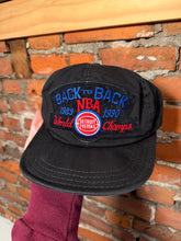Load image into Gallery viewer, Vintage 1988-89 Detroit Pistons Back to Back Champs SnapBack Hat