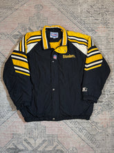 Load image into Gallery viewer, Vintage 90s Pittsburgh Steelers Starter Zip Up Puffy Jacket (2XL)