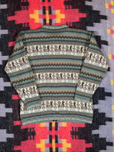Load image into Gallery viewer, Vintage Knit Lama Zip Up Sweater (WM)
