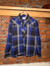 Load image into Gallery viewer, Vintage Kenny Rogers Blue Pearl Snap Western Shirt (WM)