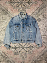 Load image into Gallery viewer, Vintage Distressed Expressions Jean Jacket (XL)
