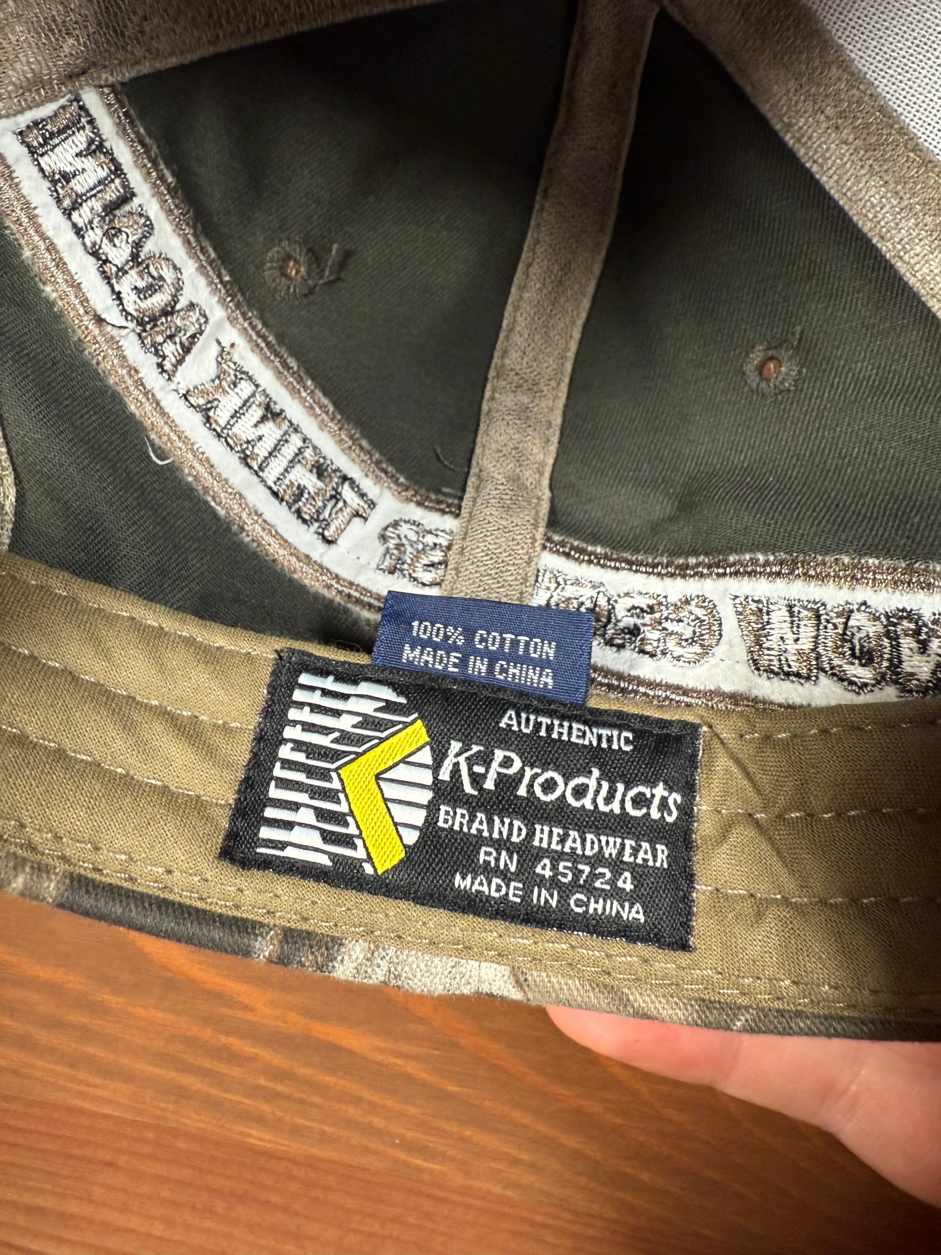 Vintage Y2K Crow’s Seed K Products Camo Hat