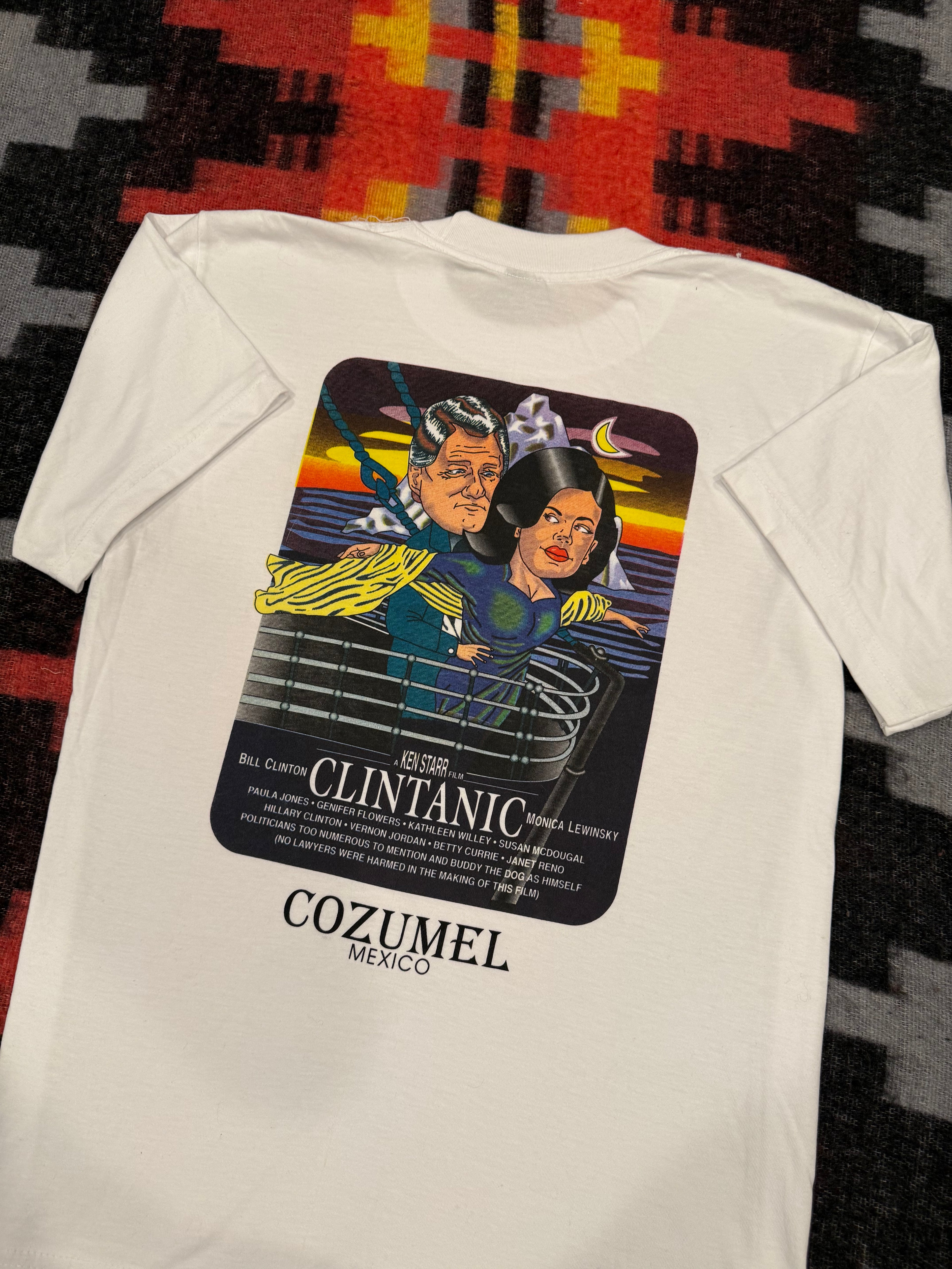 Vintage 90s Bill Clinton Titanic Parody Shirt (L)