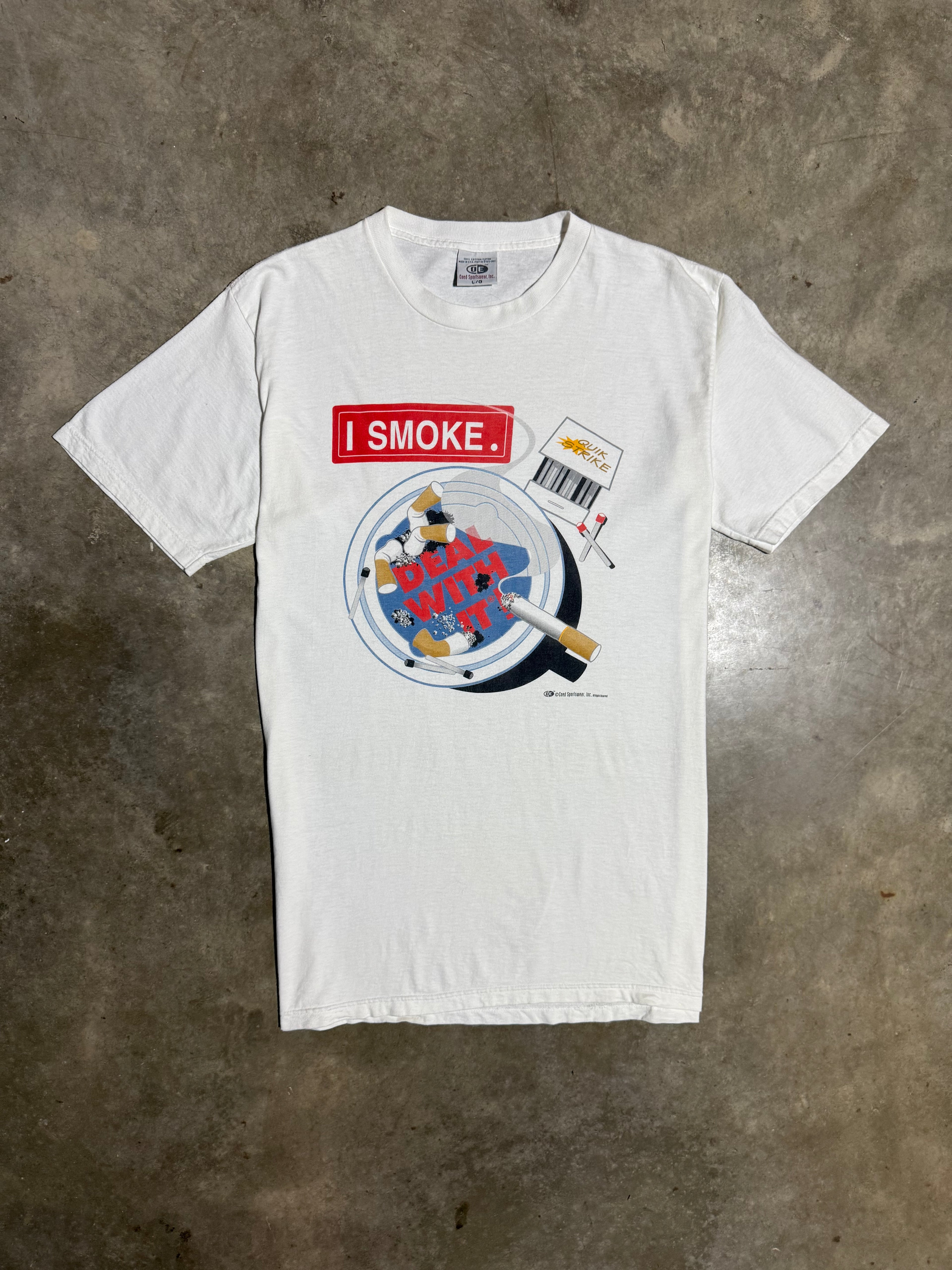 Vintage I Smoke Deal With It T-Shirt (L)