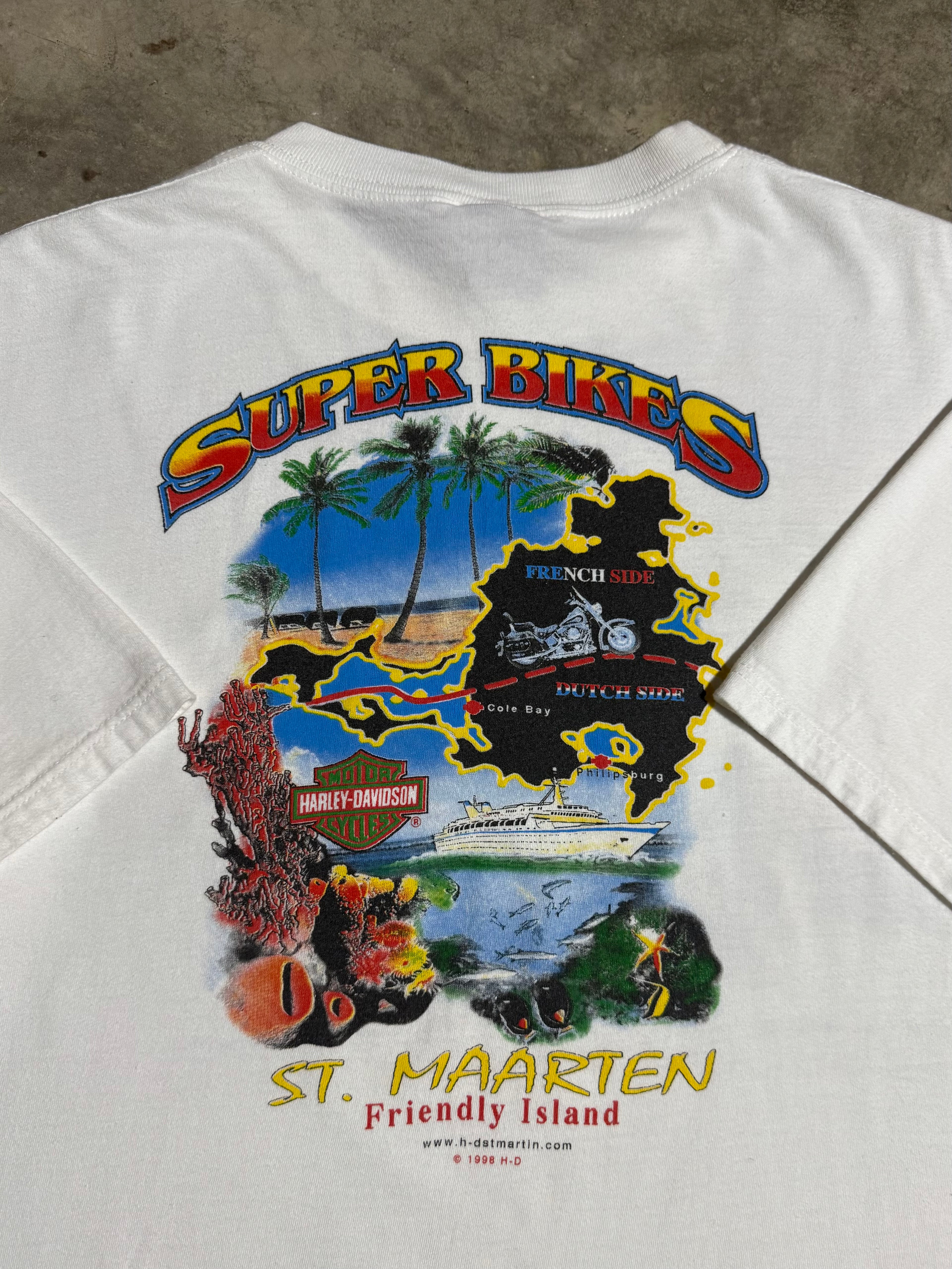 Vintage 1998 Harley Davidson Caribbean T-Shirt (2XL)