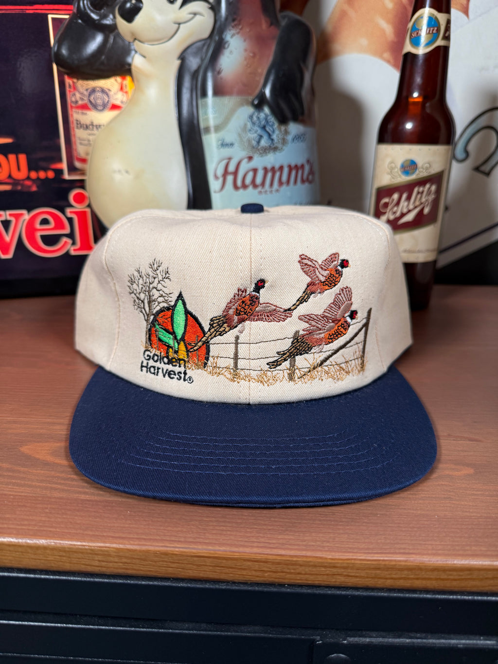 Vintage Golden Harvest Pheasant Snapback Hat