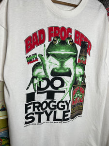Vintage Bad Frog Beer Do It Froggy Style Shirt (XXL)