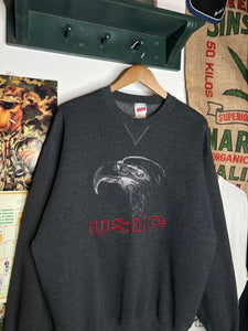 Vintage USMC Eagle Embroidered Crewneck (L)