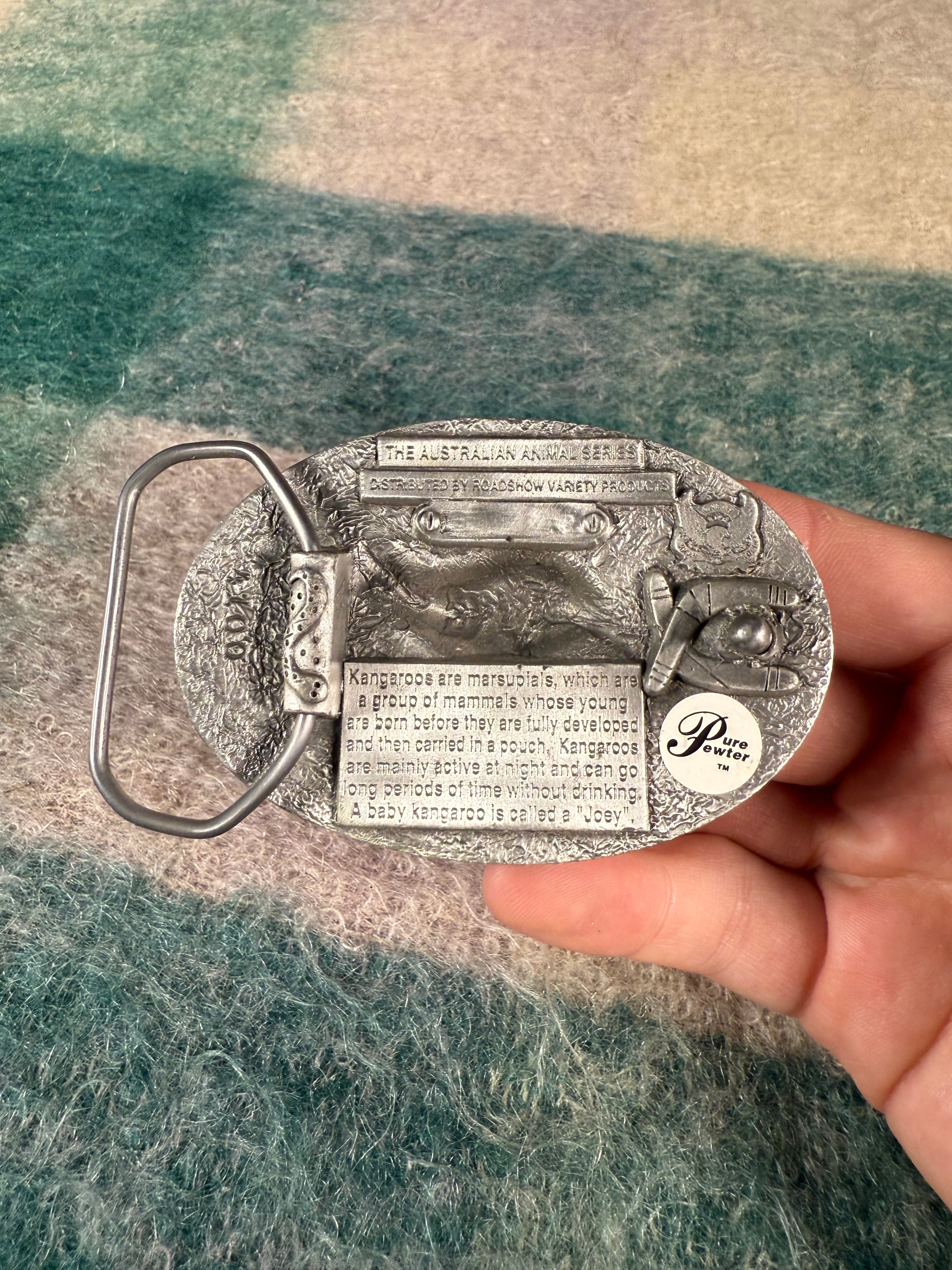 Vintage Australian Kangaroo Belt Buckle