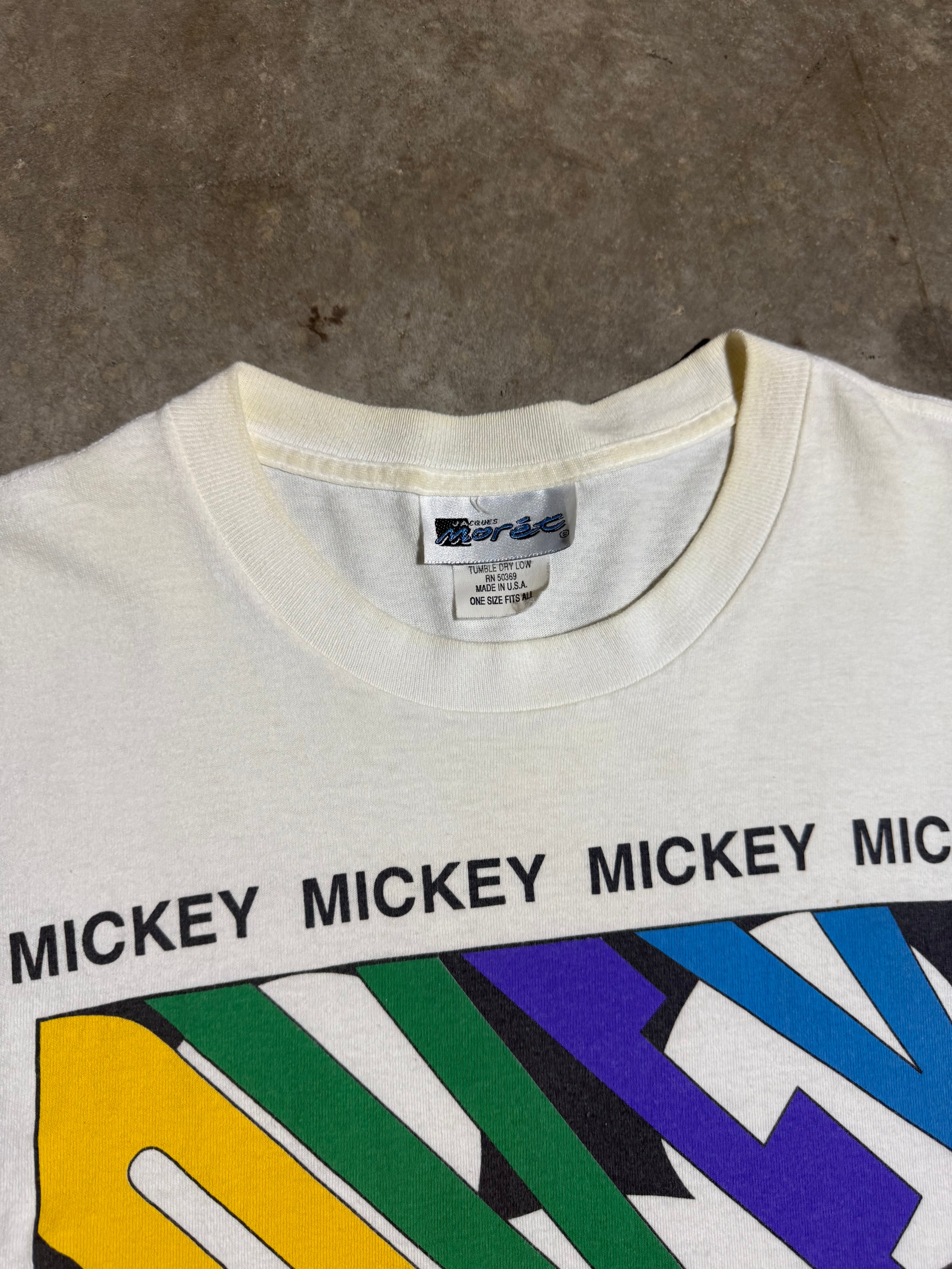 Vintage Mickey Mouse Rainbow Tee (2XL)