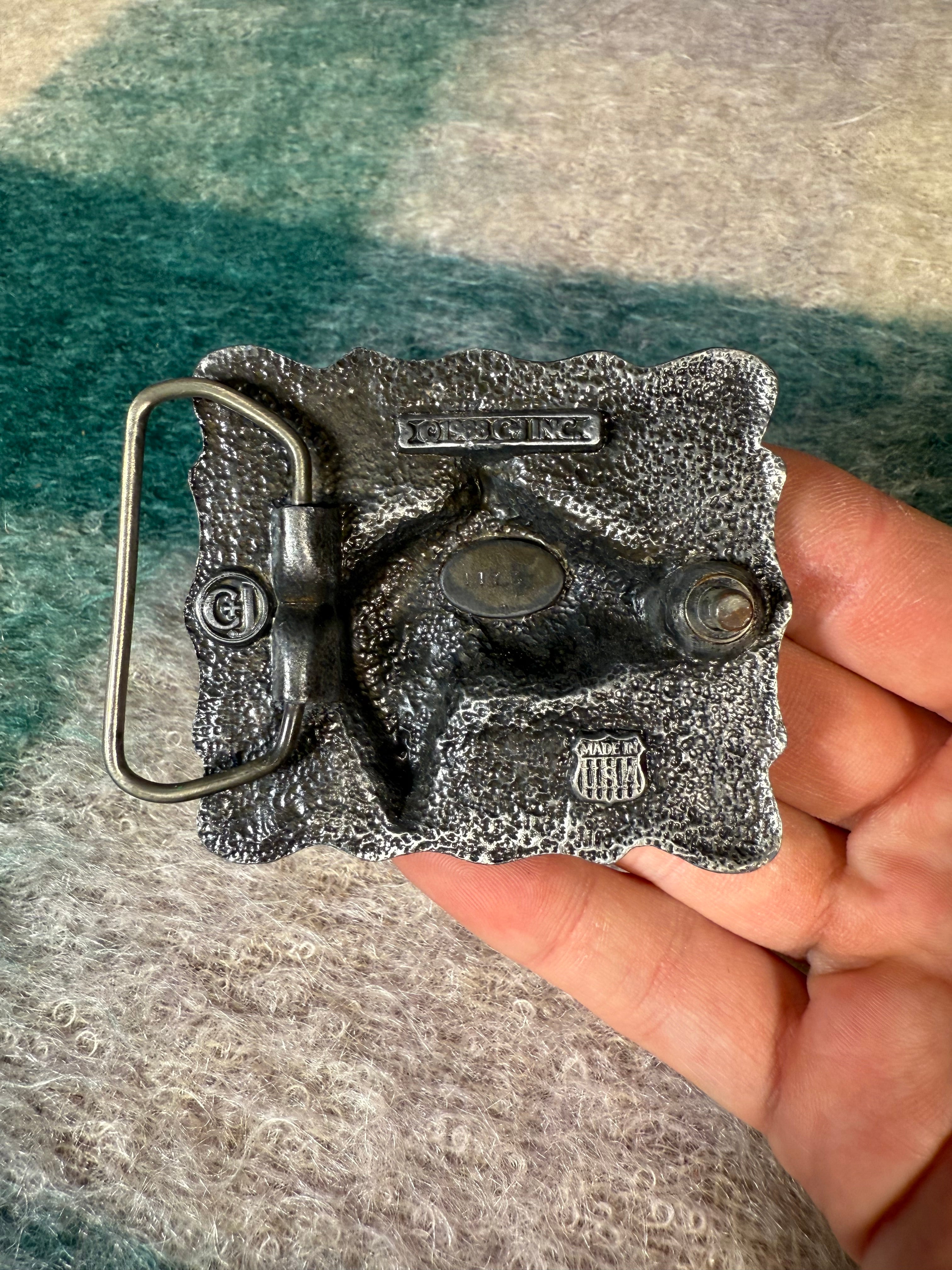 Vintage Multicolor Horse Belt Buckle