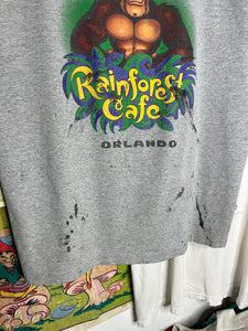 Vintage 90s Rainforest Cafe Cutoff Shirt (2XL)