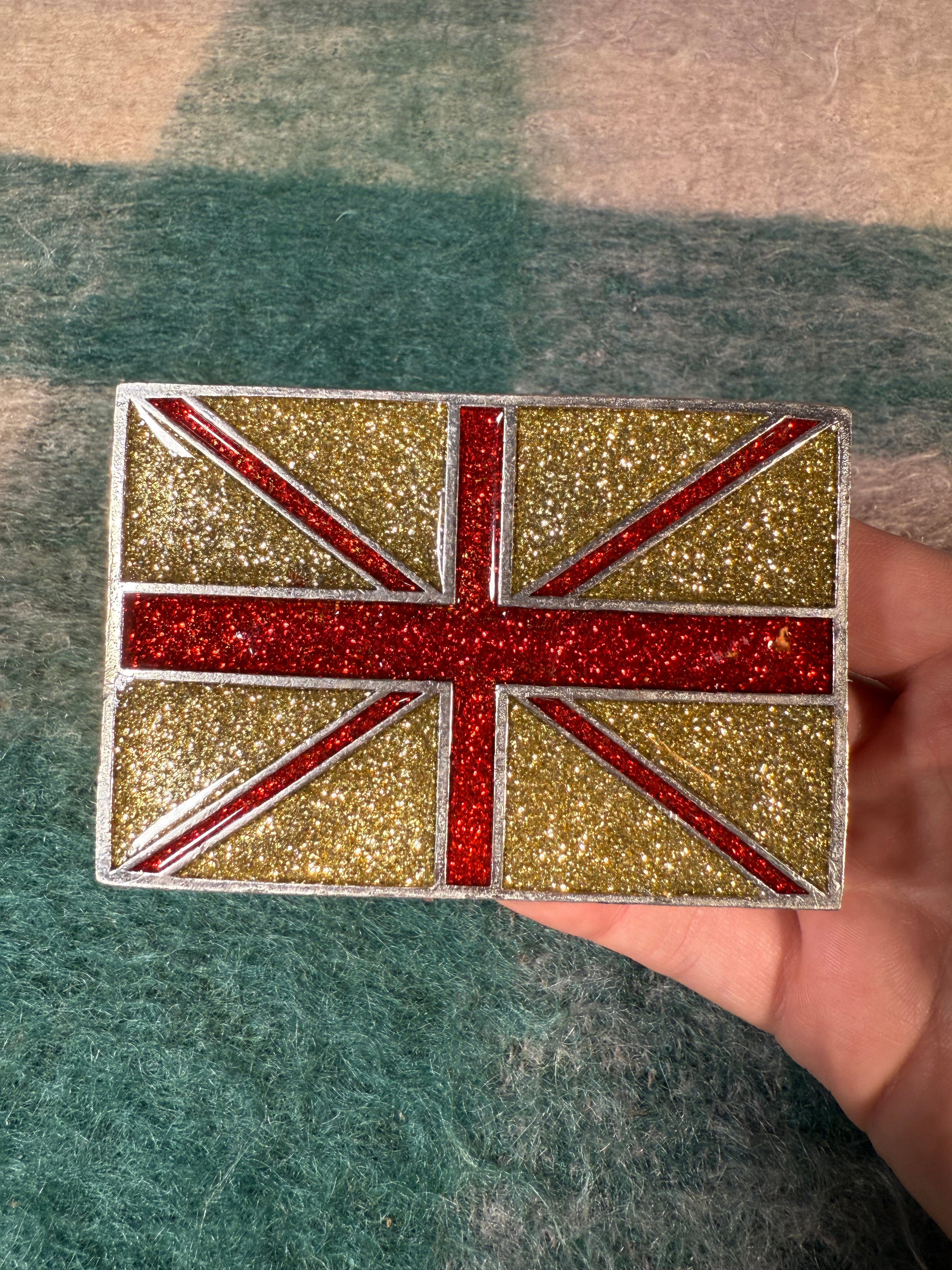 Vintage 2000s Union Jack Belt Buckle