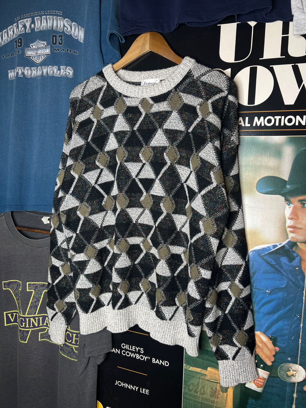 Vintage Protege Triangle Pattern Sweater (L)