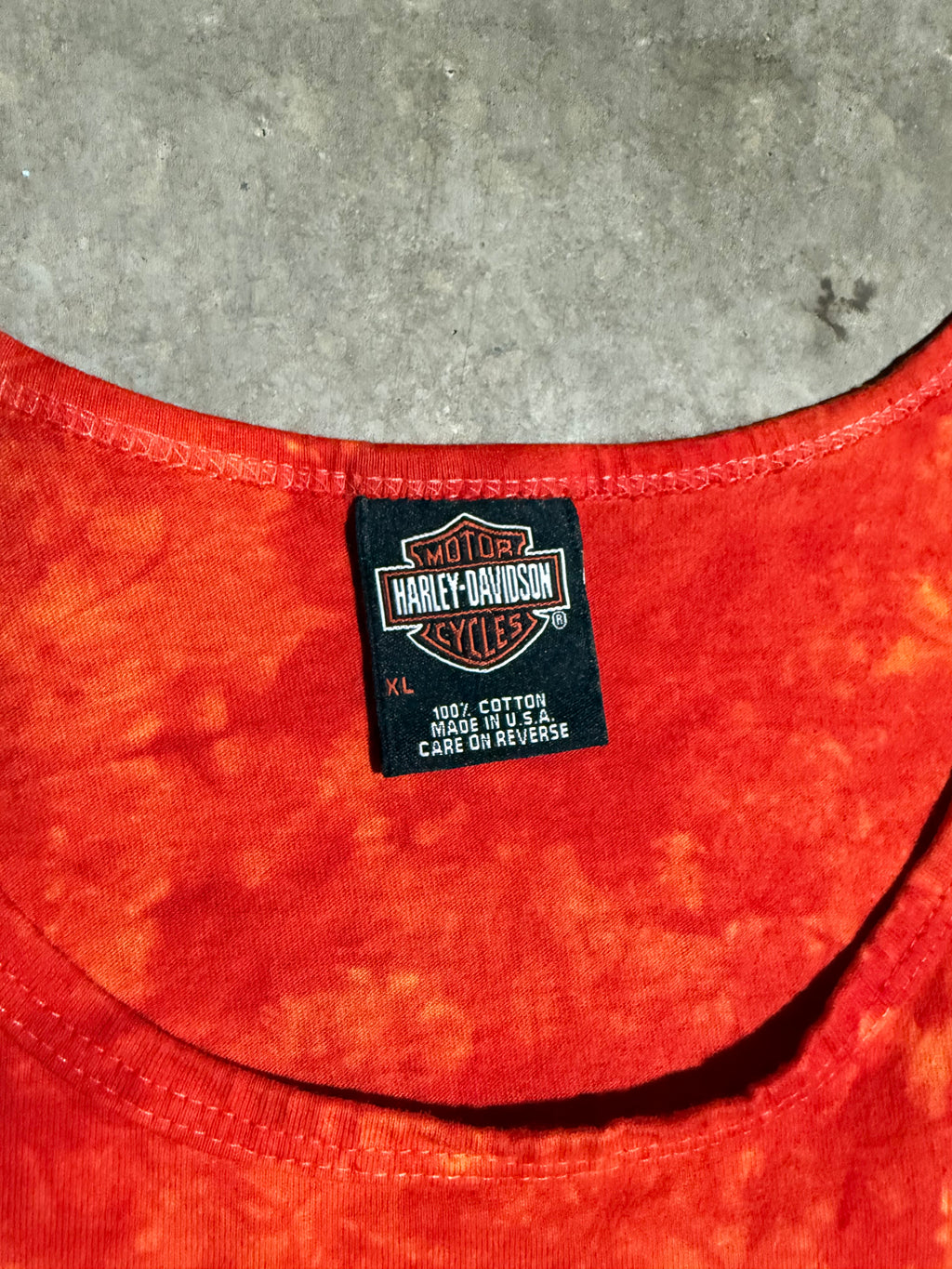 Vintage 2002 Harley Davidson Flames Tank Top (XL)