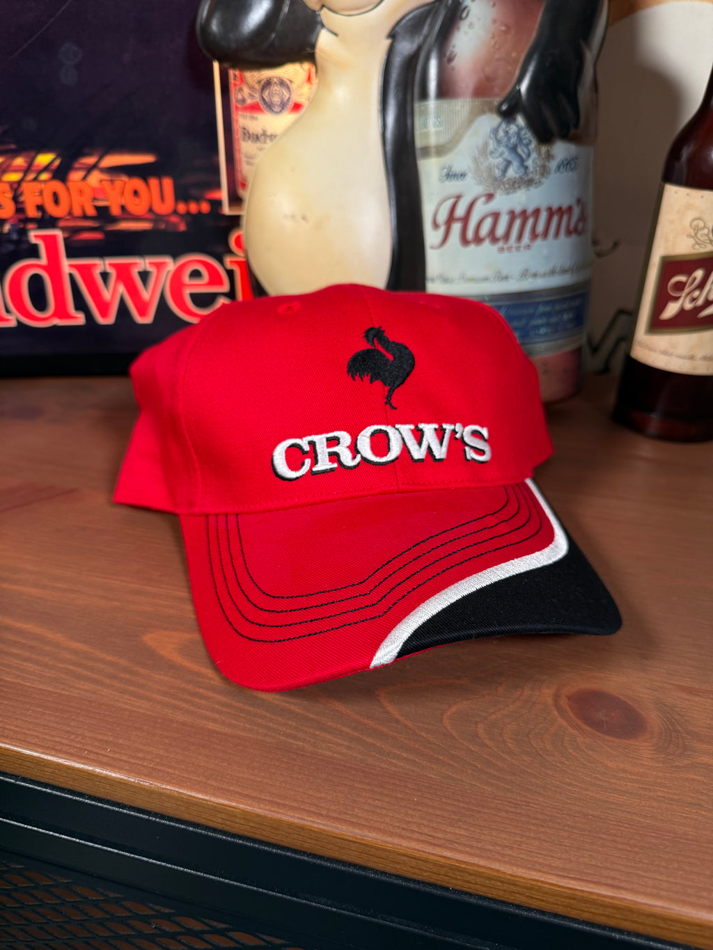 Vintage Y2K Crows Seed Red and Black K Products Hat