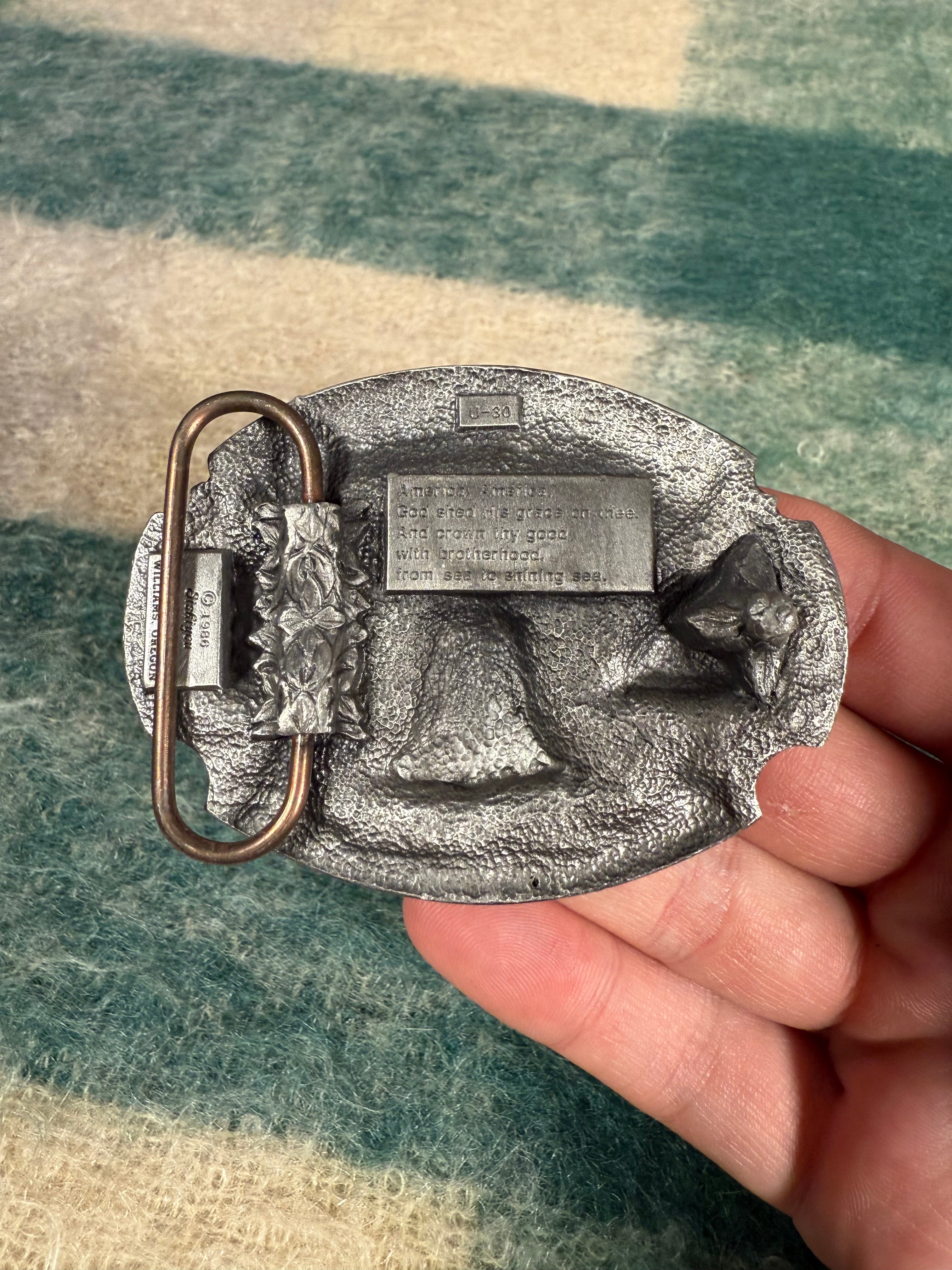 Vintage Liberty Bell Let Freedom Ring Belt Buckle