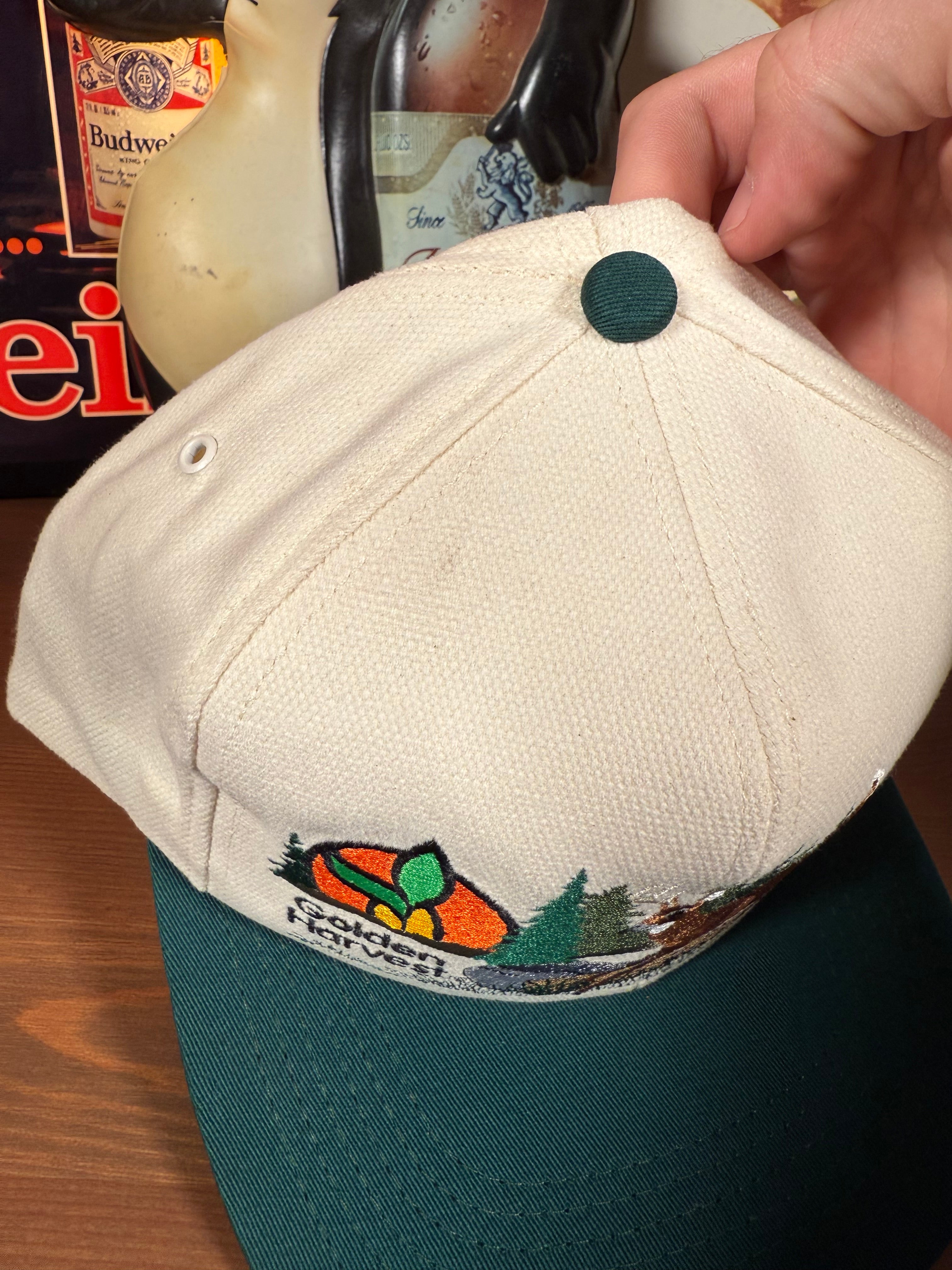 Vintage Golden Harvest Jumping Deer Snapback Hat