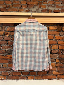 Vintage Karman Pink and Blue Western Shirt (WM)