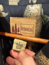 Load image into Gallery viewer, Outdoor Life All Over Fish Button Down Shirt (L)
