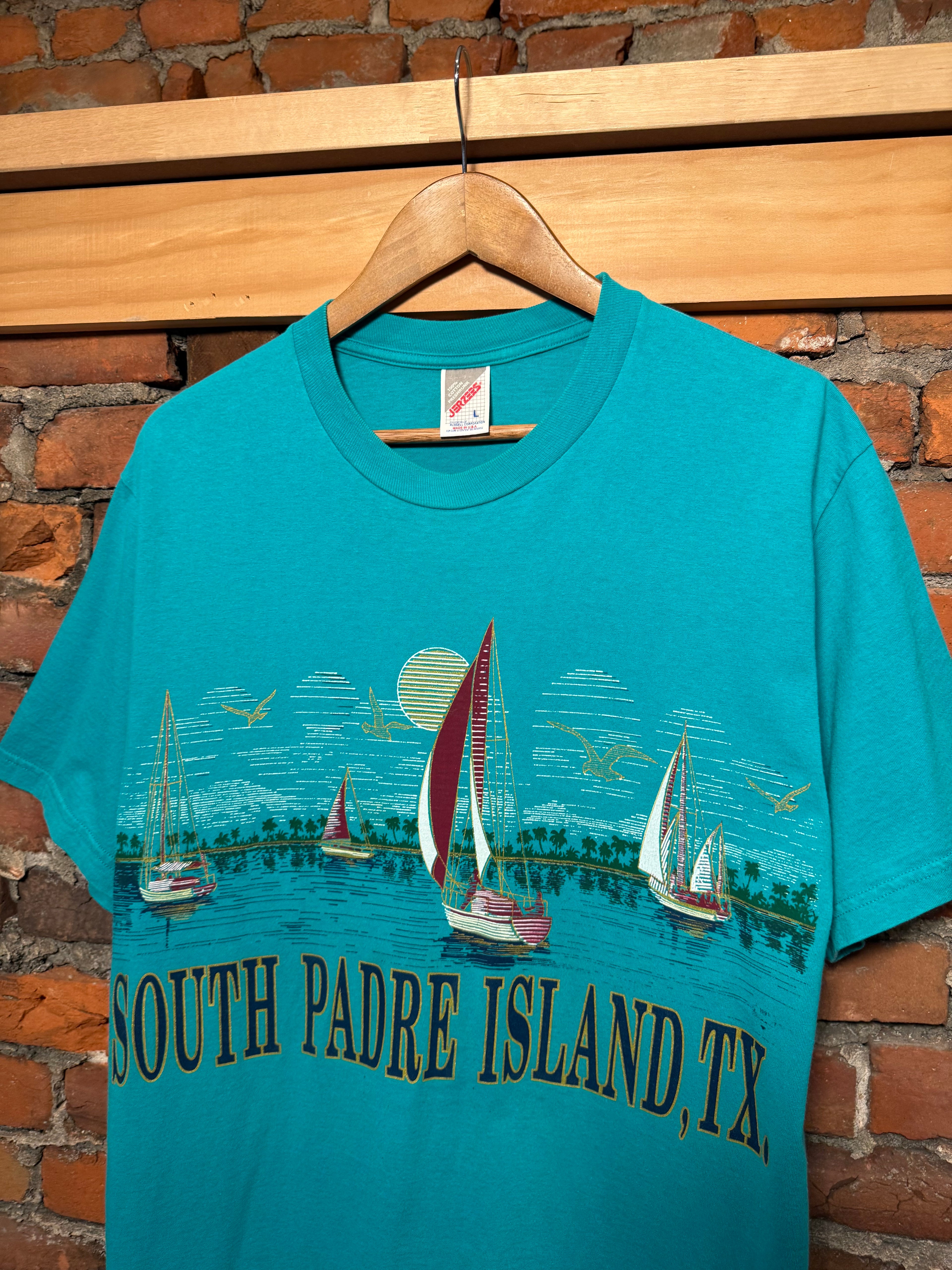 Vintage 90s South Padre Island Double Sided Tee (L)