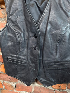 Vintage Schott Women’s Leather Vest (14, See Measurements Shown)