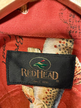 Load image into Gallery viewer, Red Head All Over Fish Button Down Shirt (L)

