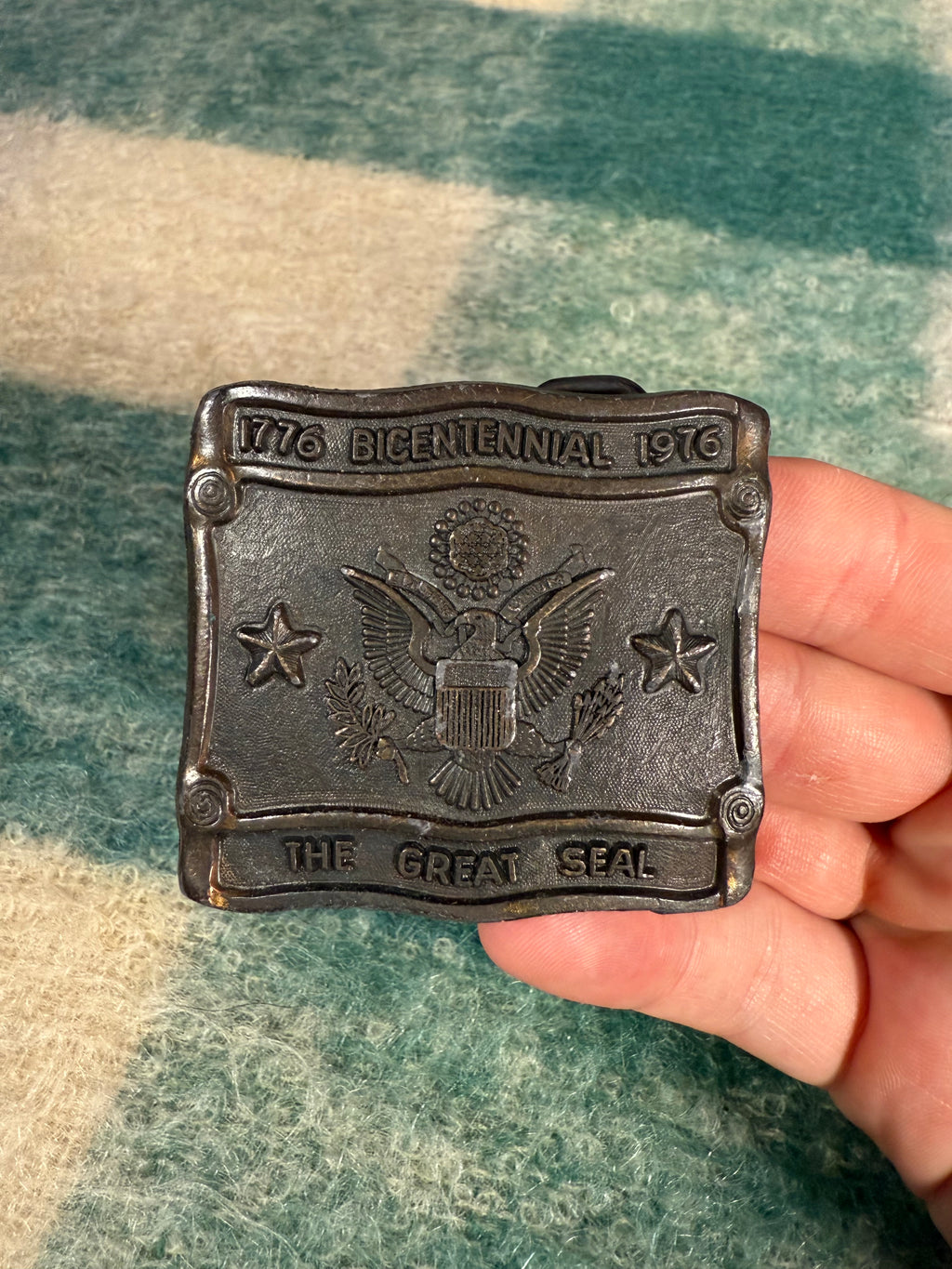 Vintage 1976 USA Bicentennial Belt Buckle