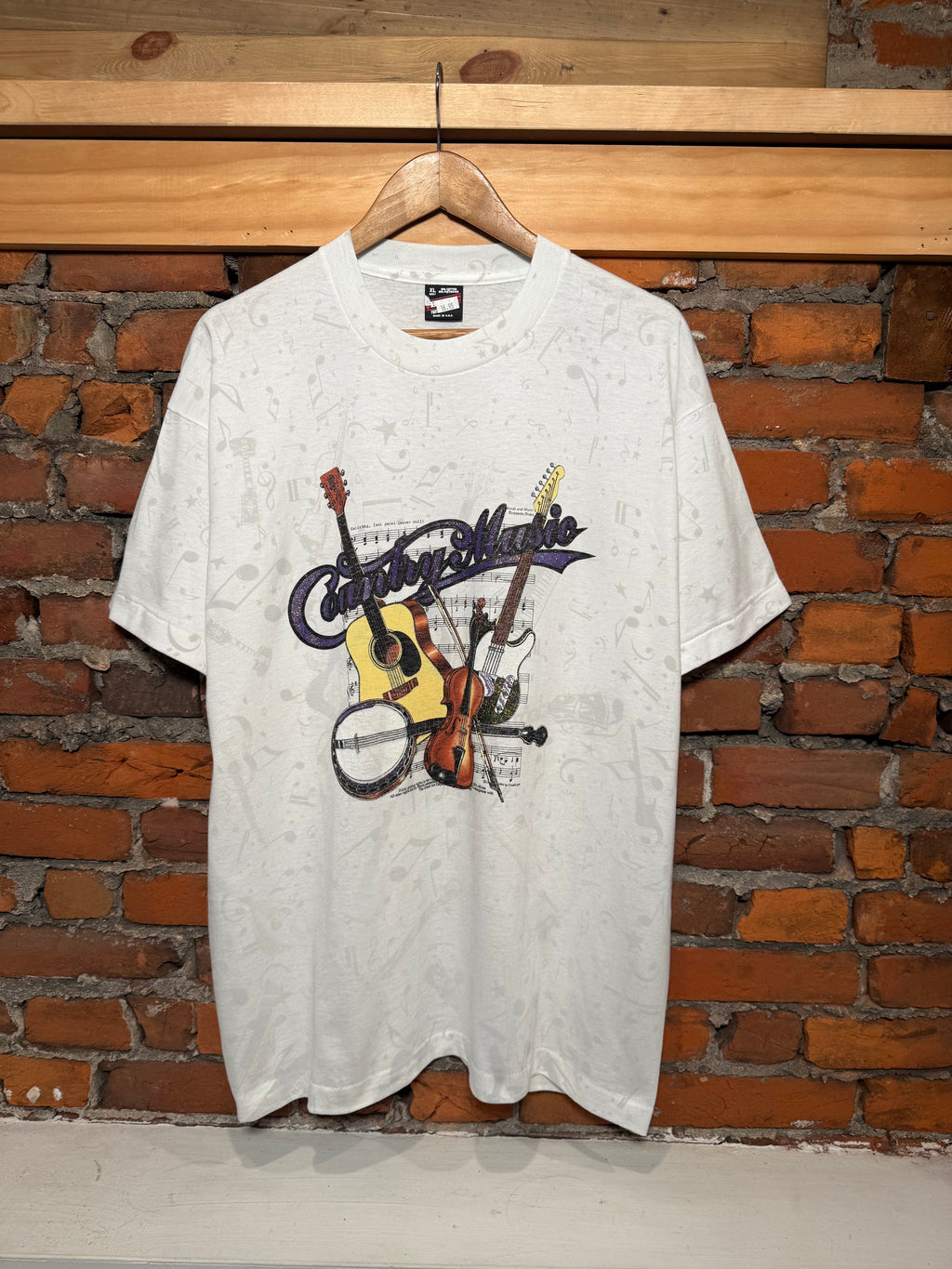 Vintage 1994 Country Music All Over Print Tee (XL)