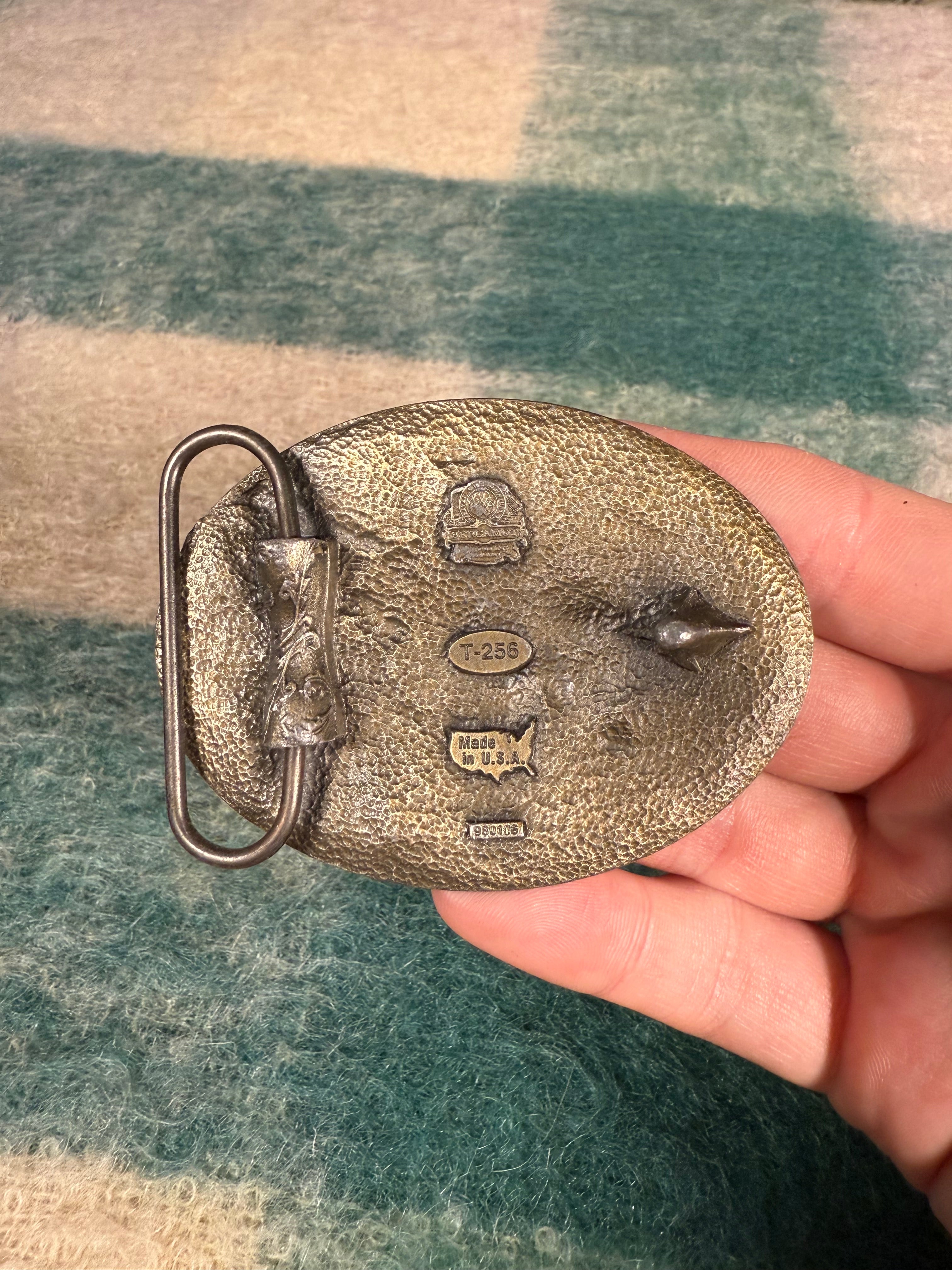 Vintage American Flag Bald Eagle Belt Buckle