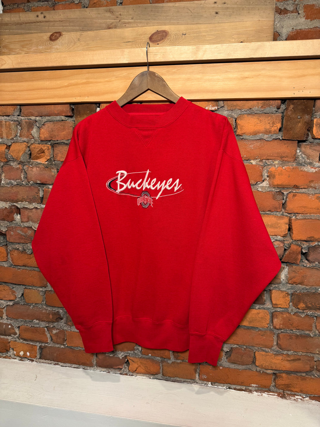 Vintage 90s Ohio State Embroidered Crewneck (L)