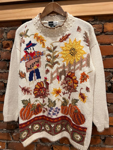 Vintage Falltime Embroidered Sweater (WL)