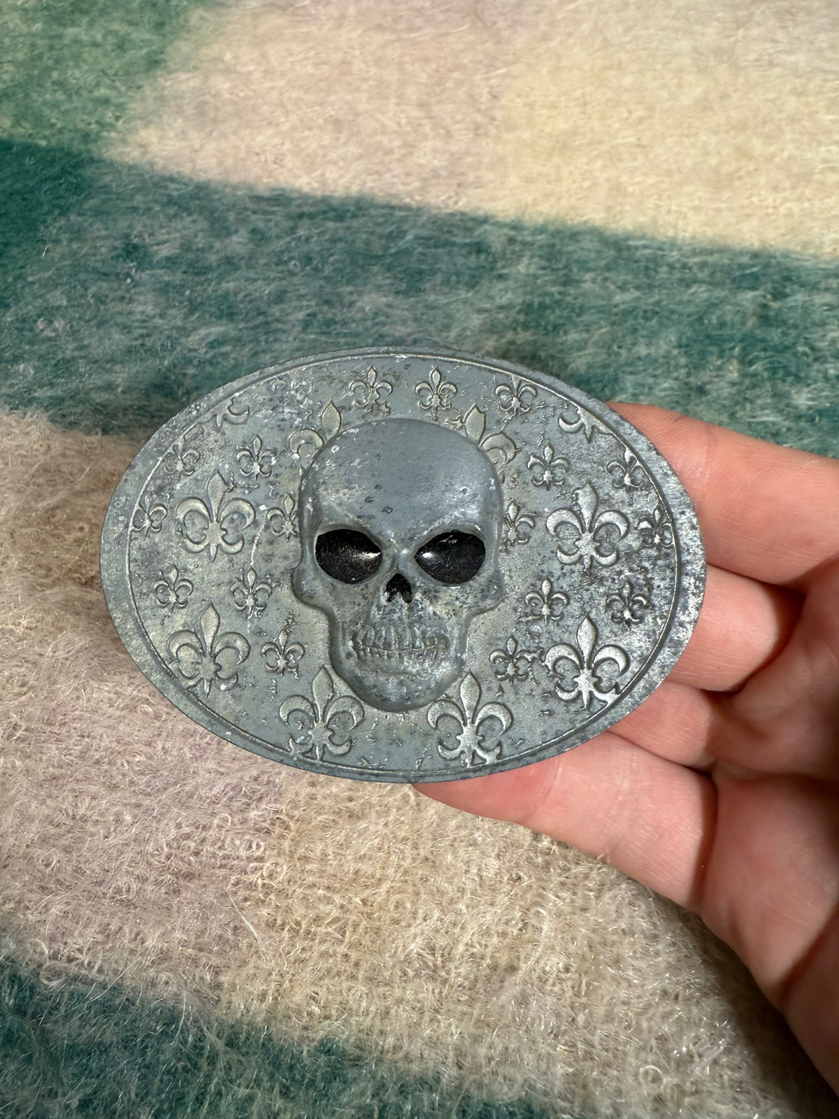2000s Skull Pattern Belt Buckle