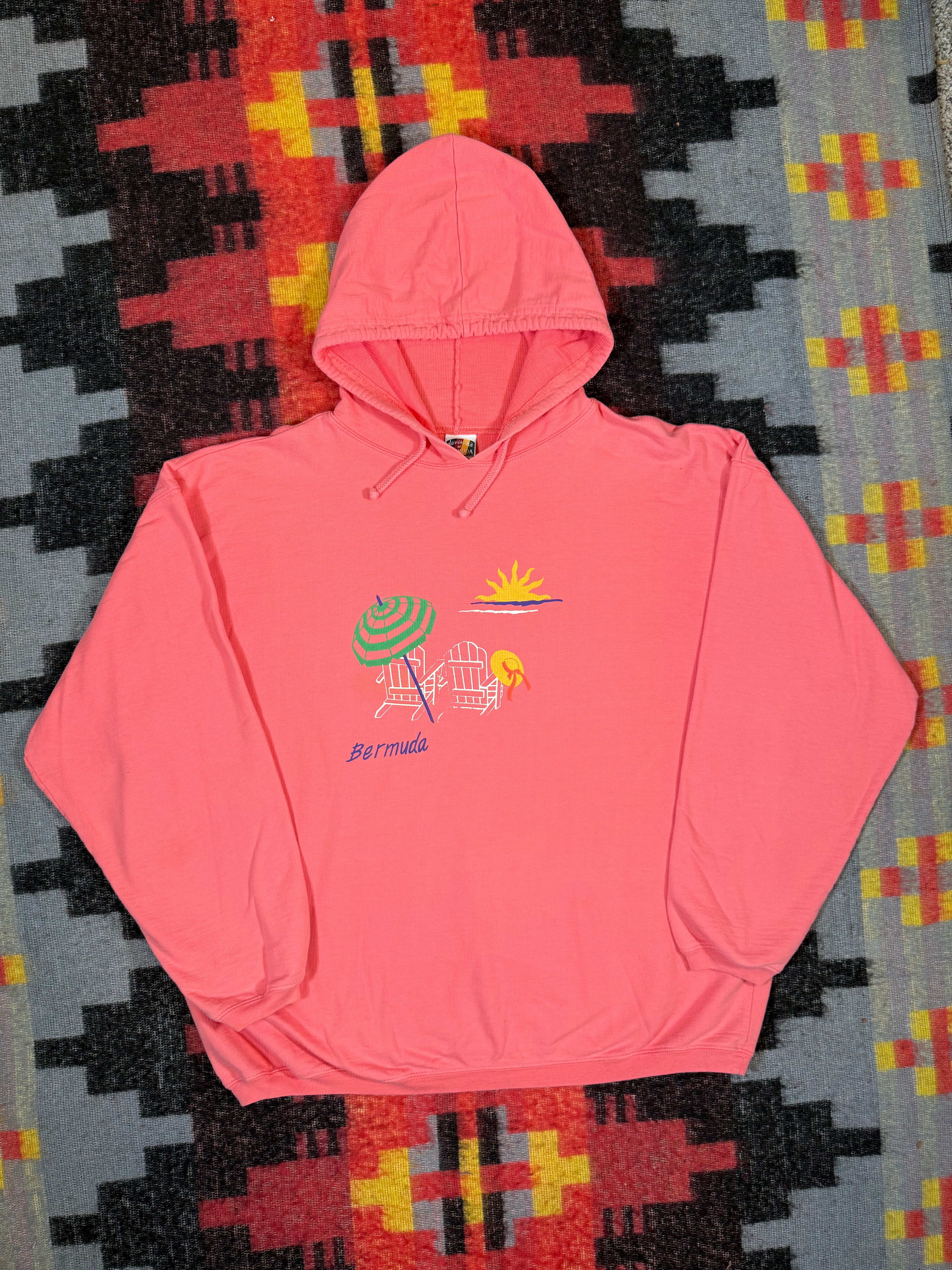 Vintage Bermuda Pink Hoodie (XL)