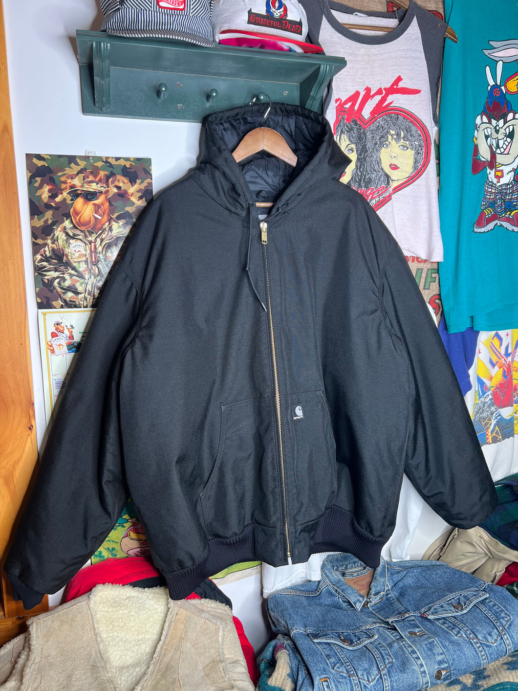 Carhartt Black Hooded Jacket (3XLT)