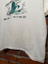 Load image into Gallery viewer, Vintage 70s Frog Don’t Touch My Fly Baby Tee (WS)
