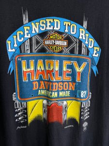 Vintage 80s Harley Licensed to Ride Tee (M)