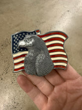 Load image into Gallery viewer, Vintage American Flag Bald Eagle Belt Buckle
