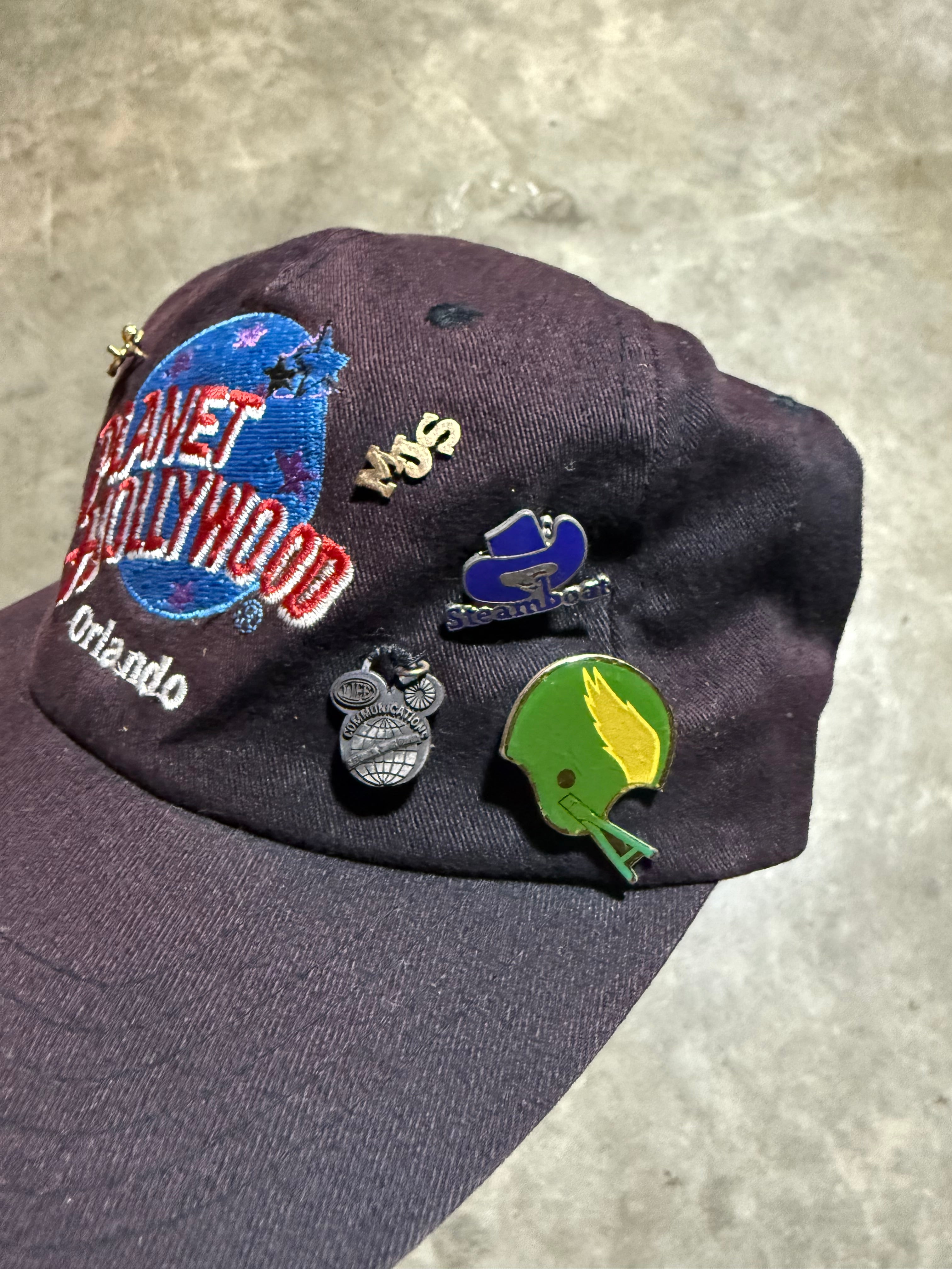 Vintage Planet Hollywood Hat with Pins